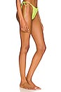 view 2 of 5 Miami Vice Bikini Bottom in Green Lurex