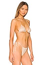 view 2 of 5 x REVOLVE Padded Triangle Bikini Top with Crystals in Nude
