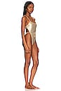 view 2 of 3 Galaxy One Piece Swimsuit in Light Gold Metallic