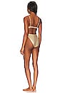 view 3 of 3 Galaxy One Piece Swimsuit in Light Gold Metallic