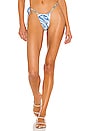 view 1 of 4 Vintage Chic Bikini Bottom in Blue Abstract