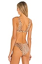 view 3 of 4 Babe Watch Bikini Top in Leopard Suede