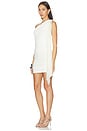 view 2 of 3 One Shoulder Chiffon Tie Mini Dress in Vanilla