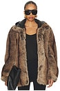 view 2 of 5 Penny Faux Fur Coat in Tobacco