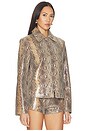 view 4 of 5 Blouson Leather Jacket in Snake