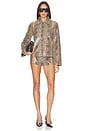 view 6 of 5 Blouson Leather Jacket in Snake