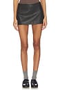 view 1 of 6 Mulholland Leather Mini Skirt in Umber
