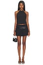 view 6 of 6 FALDA SOPHIE DOUBLE BELT MINI  in Black