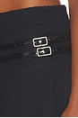 view 7 of 6 FALDA SOPHIE DOUBLE BELT MINI  in Black