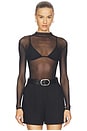 view 1 of 5 Elle Mesh Bodysuit in Black