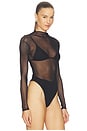 view 3 of 5 Elle Mesh Bodysuit in Black