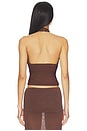 view 3 of 4 Piper Knotted Halter Top in Chocolate