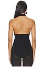 view 3 of 4 Piper Knotted Halter Top in Black