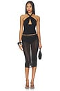 view 4 of 4 Piper Knotted Halter Top in Black