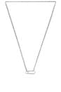 view 1 of 3 Ira Chain Necklace in Polished Silver