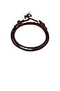 view 3 of 3 PULSERA DE CUERO CON ANCLA MODERN in Burgundy