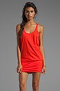 view 1 of 5 Jersey Knit Sleeveless Scoop Neck Racerback Shirred Dress in Samba