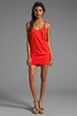 view 2 of 5 Jersey Knit Sleeveless Scoop Neck Racerback Shirred Dress in Samba