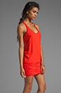 view 3 of 5 Jersey Knit Sleeveless Scoop Neck Racerback Shirred Dress in Samba