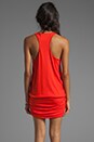 view 4 of 5 Jersey Knit Sleeveless Scoop Neck Racerback Shirred Dress in Samba