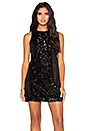 view 1 of 4 Sequined Shift Dress in Black