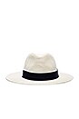 view 4 of 4 Corfu Wide Brim Hat in Chalk