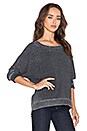 view 3 of 4 Boatneck High Low Crop Sweater in Black