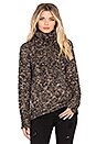 view 1 of 3 Tubular Turtleneck Sweater in Black & Camel