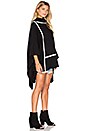 view 2 of 4 In Check Turtleneck Poncho in Black