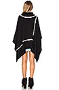 view 3 of 4 In Check Turtleneck Poncho in Black