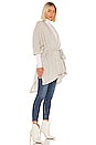 view 3 of 4 Maya Brushed Knit Ruana in Heather Grey