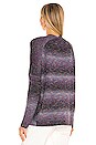 view 3 of 4 Hallie V Neck Cardigan in Grape Combo