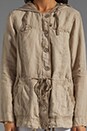 view 4 of 4 Linen Anorak Hooded Jacket in Toast