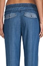 view 6 of 6 Denim Tencel Drawstring Pant in Chambray