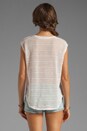 view 2 of 4 Net Stripe Short Sleeve Scoop Tee in Sweet Pea
