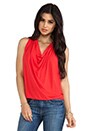 view 1 of 4 Draped Halter in Tomato