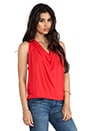 view 2 of 4 Draped Halter in Tomato