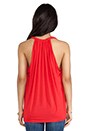 view 3 of 4 Draped Halter in Tomato