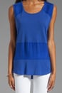view 3 of 3 Sandwashed Silk Scoop Neck Muscle Tank in Crest