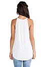 view 3 of 4 Sleeveless Keyhole High Low Halter Top in White