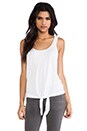 view 1 of 4 Tie Front Tank in White