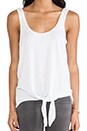 view 4 of 4 Tie Front Tank in White