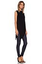 view 2 of 3 Sleeveless Asymmetrical Top in Black