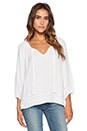 view 1 of 3 3/4 Sleeve Boho Top in White