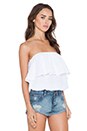view 2 of 3 Blouson Tube Top in White