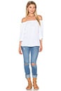view 4 of 4 Double Gauze Off Shoulder Top in White