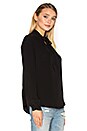 view 2 of 5 Flowy Bow Blouse in Black