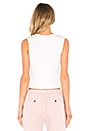 view 3 of 4 Rib Crop Tank in White