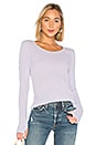 view 1 of 4 Long Sleeve Scoop Neck Tee With Thumb Holes in Pale Lilac