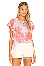 view 1 of 4 Ariana Flutter Sleeve Pullover in Melon Combo